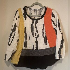 Khangura Unique Boutique Wild Frolic Railroad Top.